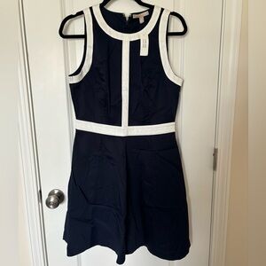NWT Banana Republic Navy and White Dress